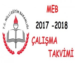 2017 – 2018 Meb Çalışma (iş günü) Takvimi