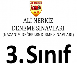 3. Sınıf 1. Türkiye Geneli Kazanım Değerlendirme Sınavı- Ali Nerkiz