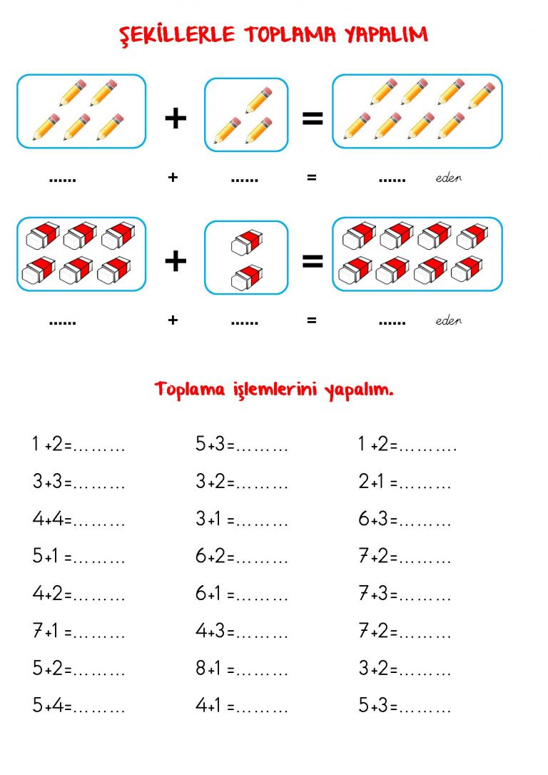 1. Sınıf Toplama İşlemi Etkinliği 1 - OkuL EtkinLikLeri – Eğitime Yeni ...